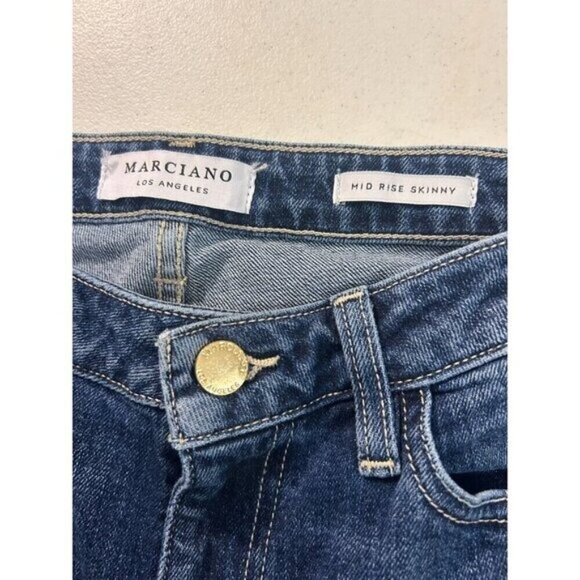 Marciano Los Angeles Mid Rise Skinny Jeans Womens 28 Blue Denim - Picture 5 of 6
